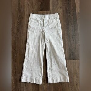 Democracy White Capri Wide Leg